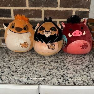 Disney Lion King Squishmellow Trio - Pumbaa, Scar, and Timon